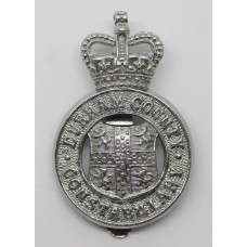 Durham County Constabulary Cap Badge - Queen's Crown