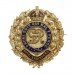 George V Royal Engineers Brass & Enamel Wreath Sweetheart Brooch