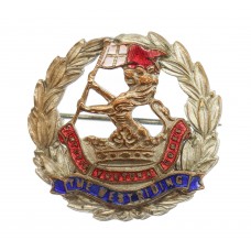West Riding Regiment (Duke of Wellington's) Brass & Enamel Wreath Sweetheart Brooch