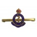 Royal Army Medical Corps (R.A.M.C.) Brass & Enamel Sweetheart Brooch - King's Crown