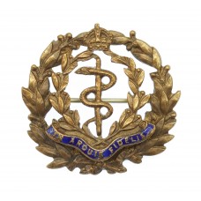 Royal Army Medical Corps (R.A.M.C.) Brass & Enamel Wreath Sweetheart Brooch