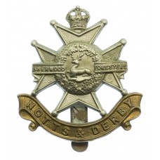 Notts & Derby Regiment (Sherwood Foresters) Cap Badge - King's Crown
