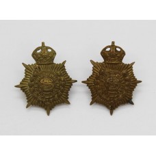 Pair of Army Service Corps (A.S.C.) Collar Badges - King's Crown