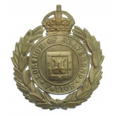 Gravesend Borough Police Wreath Helmet Plate - King's Crown