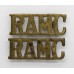 Pair of Royal Army Medical Corps (R.A.M.C.) Shoulder Titles