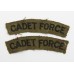 Pair of WW2 Army Cadet Force (CADET FORCE)  Cloth Shoulder Titles