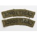 Pair of WW2 Army Cadet Force (CADET FORCE)  Cloth Shoulder Titles