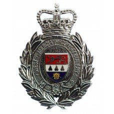 West Mercia Constabulary Enamelled Wreath Helmet Plate - Queen's Crown