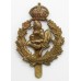 Queen's Own Worcestershire Hussars All Brass Cap Badge - King's Crown