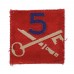 5th Infantry Brigade Silk Embroidered Formation Sign