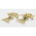 Rare Pair of 12th Royal Lancers Anodised (Staybrite) Collar Badges