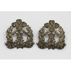 Middlesex Regiment Officer's Silver Collar Badges