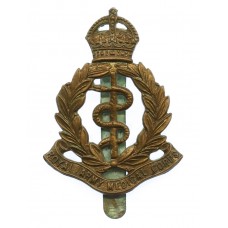 Royal Army Medical Corps (R.A.M.C.) Brass Cap Badge - King's Crown