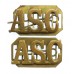 Pair of Army Service Corps (A.S.C.) Shoulder Titles
