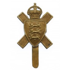 Royal Jersey Light Infantry Cap Badge - King's Crown