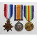 WW1 1914-15 Star Medal Trio - Cpl. F. Beardmore, 21st (6th City Pals) Bn. Manchester Regiment - Wounded