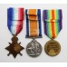 WW1 1914-15 Star Medal Trio - Cpl. F. Beardmore, 21st (6th City Pals) Bn. Manchester Regiment - Wounded