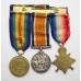 WW1 1914 Mons Star & Bar Medal Trio - Sjt. F. Morton, Lancashire Fusiliers