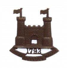 Loyal Suffolk Hussars Yeomanry Officer's Service Dress Collar Badge