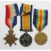 WW1 1914-15 Star Medal Trio - Pte. A.D. Clayton, 13th (4th Hull Pals) (Hull T'Others) Bn. East Yorkshire Regiment