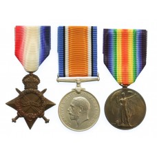 WW1 1914-15 Star Medal Trio - Cpl. V. Woods, 3rd Bn. Middlesex Regiment - K.I.A.