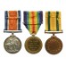 WW1 British War, Victory & Territorial Force War Medal Group of Three - Spr. A.W. Bowyer, Royal Engineers