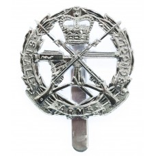 Small Arms School Corps Anodised (Staybrite) Cap Badge