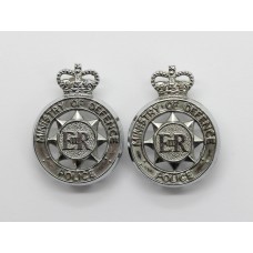Pair of Ministry of Defence Police Collar Badges - Queen's Crown