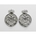 Pair of Ministry of Defence Police Collar Badges - Queen's Crown