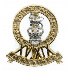 15th/19th Hussars Anodised (Staybrite) Cap Badge