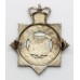 Durham Constabulary Senior Officer's Silvered & Enamel Cap Badge - Queen's Crown