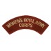 Women's Royal Army Corps (WOMEN'S ROYAL ARMY/CORPS) Cloth Shoulder Title