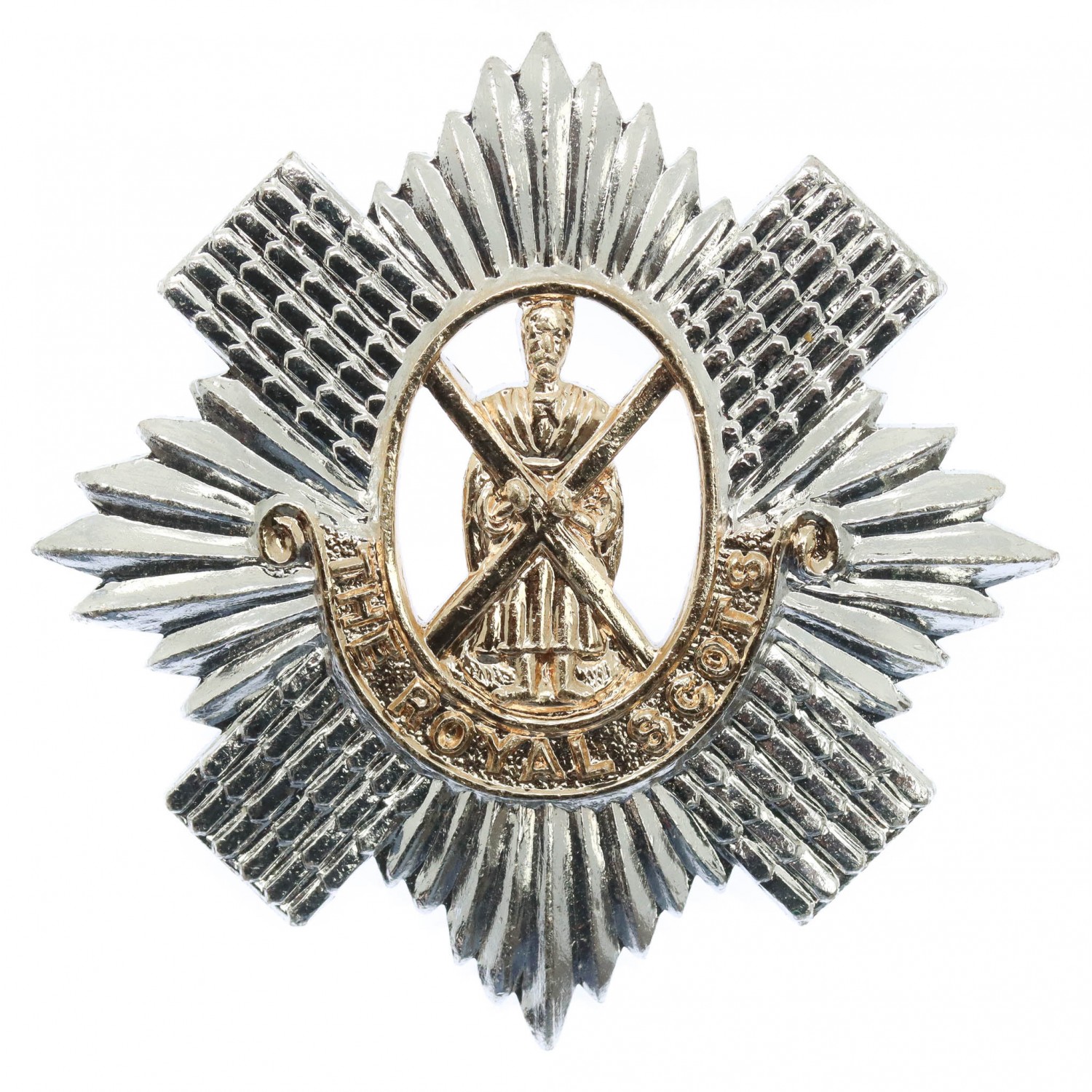 The Royal Scots Anodised (Staybrite) Cap Badge