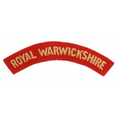 Royal Warwickshire Regiment (ROYAL WARWICKSHIRE) Cloth Shoulder Title