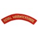 Royal Warwickshire Regiment (ROYAL WARWICKSHIRE) Cloth Shoulder Title