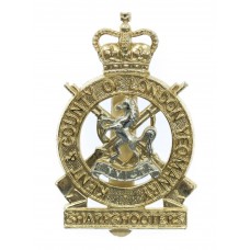 Kent & County of London Yeomanry (Sharpshooters) Anodised (Staybrite) Cap Badge