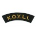 King's Own Yorkshire Light Infantry (K.O.Y.L.I.) Cloth Shoulder Title