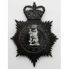 Warwickshire Constabulary Night Helmet Plate - Queen's Crown