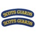 Pair of Scots Guards (SCOTS GUARDS) Cloth Shoulder Titles