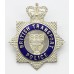 British Transport Police Senior Officer's Silvered & Enamel Cap Badge - Queen's Crown