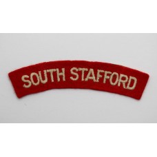 South Staffordshire Regiment (SOUTH STAFFORD) Cloth Shoulder Title