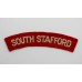 South Staffordshire Regiment (SOUTH STAFFORD) Cloth Shoulder Title