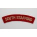 South Staffordshire Regiment (SOUTH STAFFORD) Cloth Shoulder Title