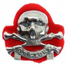 17th/21st Lancers Anodised (Staybrite) Cap Badge