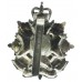 Border Regiment Anodised (Staybrite) Cap Badge - Queen's Crown