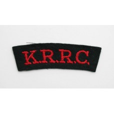 King's Royal Rifle Corps (K.R.R.C.) Cloth Shoulder Title