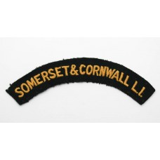 Somerset & Cornwall Light Infantry (SOMERSET & CORNWALL L.I.) Cloth Shoulder Title