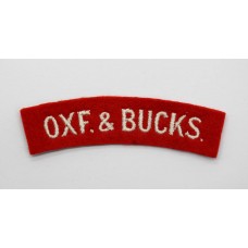 Oxfordshire & Buckinghamshire Light Infantry (OXF. & BUCKS.) Cloth Shoulder Title