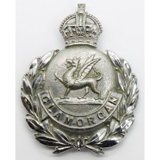Glamorgan Constabulary Wreath Helmet Plate - King's Crown