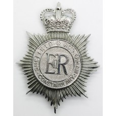 Sheffield & Rotherham Constabulary Helmet Plate - Queen's Crown